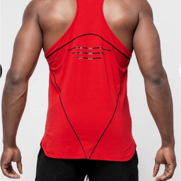 Hera Hero Tri Stringer Men Red Tank Top shirt size XL, M - Picture 3 of 5